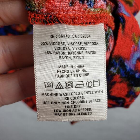 Anthropologie Maeve Size M Colorful Medallion Shift Mini Dress Orange Indie Boho - Picture 7 of 8